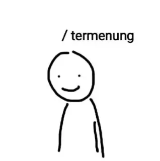 😐 0bca8611 / termenum Hình que, Hoạt hình, Vẽ nguệch ngoạc, Đơn giản, Termemung telegram sticker