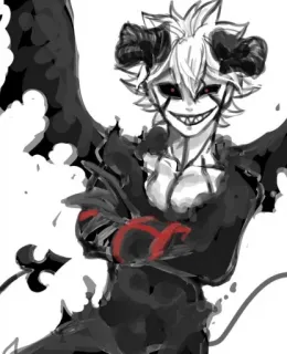 😁 47e118b1 Anime, Iblis, Setan, Tanduk, Sayap, Monster telegram sticker