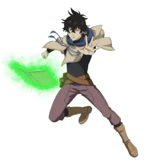 🍀 171ae87e Yuno Black Clover Anime, Manga, Sihir, Angin, Shonen, Penyihir, Black Clover, Yuno telegram sticker