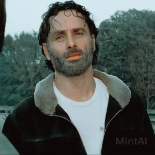 🥺 0d2c385e Rick Grimes The Walking Dead rick grimes, the walking dead, zombie, acara tv, karakter telegram sticker