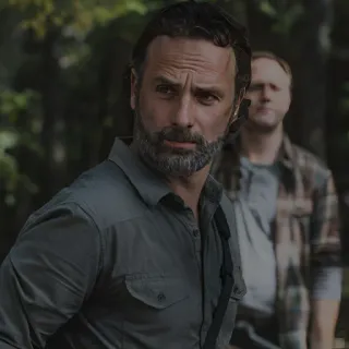 🫥 1991cf7a Rick Grimes The Walking Dead Rick Grimes, The Walking Dead, zombie, bertahan hidup, AMC, acara TV telegram sticker