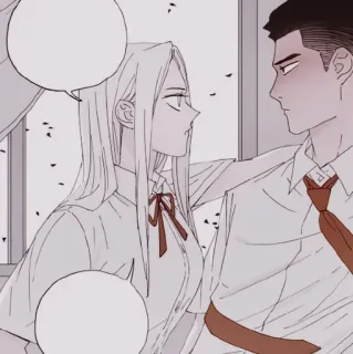 🍚 8315e864 Anime, Uniforme scolaire, Couple, Romance, Manga, Étudiants telegram sticker