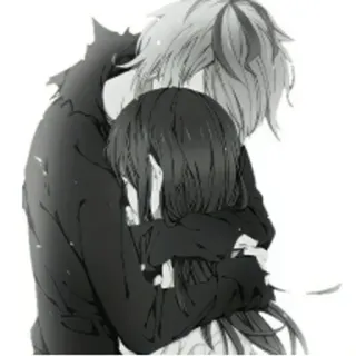 ❤️ 88a759ab Anime, Abrazo, Triste, Emocional, Manga, Pareja telegram sticker