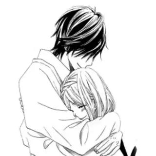❤️ 98a76841 abrazo, pareja, amor, manga, anime, romance telegram sticker
