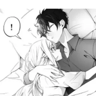 ❤️ cb0efbb9 ! Anime, Manga, Pareja, Abrazo, Amor, Lindo, Cama, Romance telegram sticker