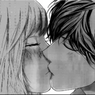 ❤️ f6819020 besos, anime, romance, manga, amor, pareja, cariño telegram sticker