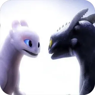 😍 70c4a8c4 Toothless How to Train Your Dragon smoki, fantasy, animacja, nocna furia, jasna furia whatsapp sticker