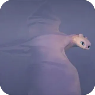 🙂 af10fd90 Light Fury How to Train Your Dragon smok, biały, słodki, latający, zwierzę whatsapp sticker