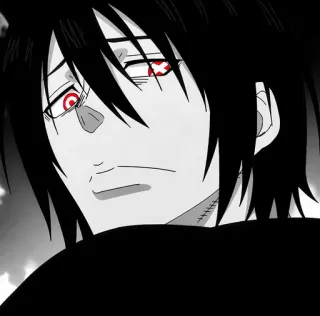 ♥️ 7405f266 อนิเมะ, ตัวละคร, มังงะ, ผมดำ, ตาสีแดง whatsapp sticker