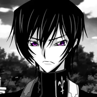 🖤 8572d7e7 Lelouch Lamperouge Code Geass อนิเมะ, ลูลูช, โค้ดกีอัส, ตัวละคร, มังงะ whatsapp sticker