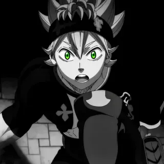 🖤 bba0b225 Asta Black Clover อนิเมะ, แอสต้า, แบล็กโคลเวอร์, มังงะ, ตาสีเขียว, เวทมนตร์ whatsapp sticker