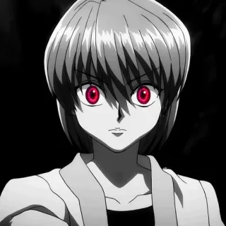 🖤 e700fda6 Kurapika Hunter x Hunter อนิเมะ, มังงะ, Hunter x Hunter, คุราปิก้า, ตาสีแดง, การแก้แค้น, ตัวละคร whatsapp sticker