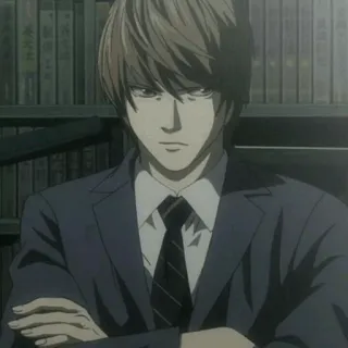 ⚖ 14f90f4f Light Yagami Death Note Anime, Personage, Serieus, Intellectueel, Plot telegram sticker