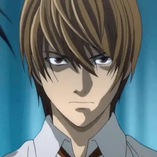 ⚖ 18ea18f8 Light Yagami Death Note Anime, Manga, Serieus, Intellectueel, Schurk telegram sticker