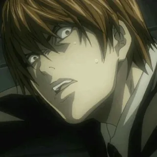 ⚖ 3174b972 Light Yagami Death Note Anime, Manga, Dood, Notitie, Schurk, Light, Yagami telegram sticker