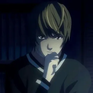 ⚖ 52a8aad7 Light Yagami Death Note Anime, Dood, Death Note, Kira, Yagami, Light telegram sticker