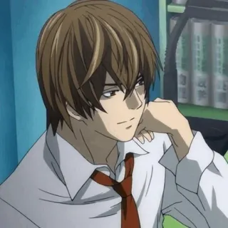 ⚖ 5525940d Light Yagami Death Note Anime, Dood, Death Note, Manga, Kira telegram sticker