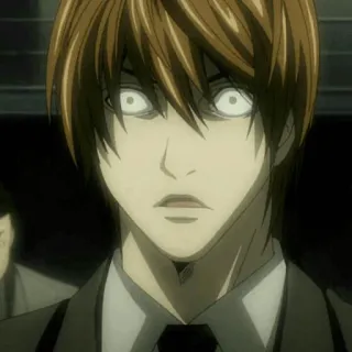 ⚖ bf82d0fb Light Yagami Death Note Anime, Light, Yagami, Death Note, Manga telegram sticker