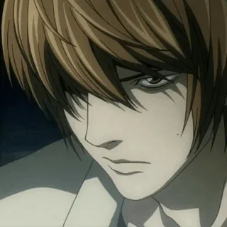⚖ f7459627 Light Yagami Death Note Anime, Manga, Serieus, Protagonist, Kira telegram sticker