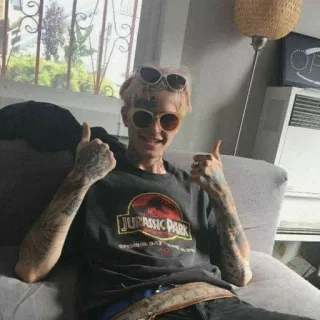 🆒 1ecf9e2e Jurassic Park lil peep, Tシャツ, ジュラシック・パーク, 映画, サングラス telegram sticker