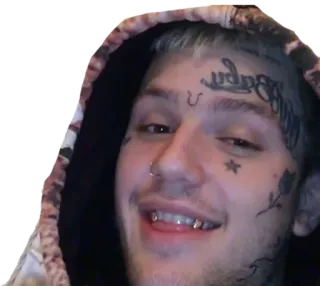 🌚 47f5b64f Lil Peep Rapper, Musiker, Sänger, Lil Peep, Tattoo, Gesichtstattoo whatsapp sticker