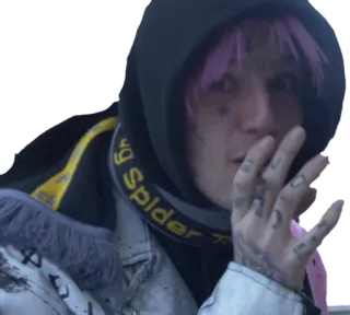 😧 c68d704b Lil Peep rapper, musik, lil peep, sänger, tattoo, emo rap whatsapp sticker