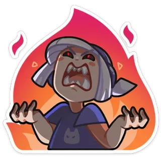😡 9c1350fe arrabbiato, frustrato, cartoni animati, fuoco, rabbia, contrariato telegram sticker