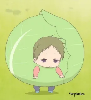 🥦 18ac2870 cavolo, bambino, anime, carino, verdura telegram sticker