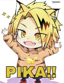 🐯 3c59f38c Pikachu PIKA!! pikachu, pokemon, anime, animale, carino, elettrico telegram sticker