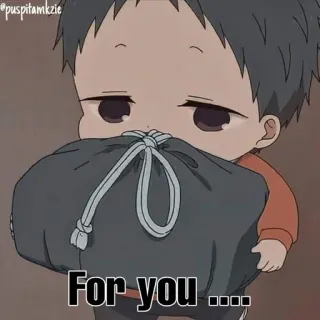 🎁 4dd9a469 For you.... Anime, Regalo, Carino, Personaggio, Borsa telegram sticker