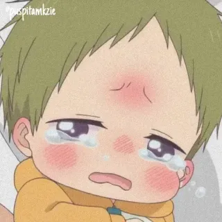 😪 59424005 piangere, neonato, anime, triste, lacrime telegram sticker