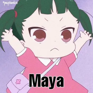 👀 8c44c6d9 Maya Anime, Ragazza, Carino, Cartone animato telegram sticker