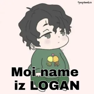 🥄 dbae3907 Logan Moi name iz LOGAN Anime, Cartone animato, Carino, Personaggio, Logan telegram sticker