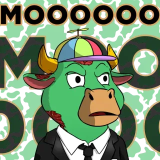 🐂 11489ab1 MOOOOOOO корова, зомби, мультфильм, животное, зеленый, мертвец, юмор whatsapp sticker