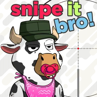 🔫 faaa862a snipe it bro! корова, снайпер, оскорбительный, ребенок, животное whatsapp sticker