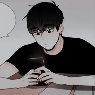 🕯 00c2edd0 Anime, Persoon, Telefoon, SMS'en, Cartoon, Jongvolwassene whatsapp sticker