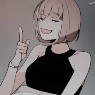 🕯 3bd2b226 Cartoon, Vrouw, Wijsvinger, Personage, Illustratie whatsapp sticker