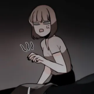 🩺 5062a1b7 cartoon, illustratie, boos, gefrustreerd, emotie, vrouw whatsapp sticker