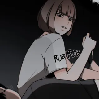 🕯 a7d1815c RUB RUB cartoon, meisje, wrijven whatsapp sticker