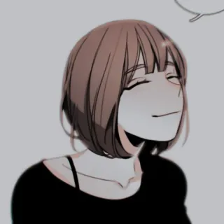 🩺 d15cc85e anime meisje, cartoon, portret, illustratie whatsapp sticker