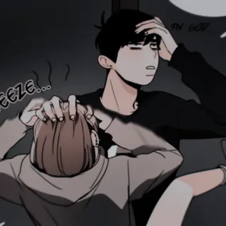 🕯 e13e89d8 EEZE... Anime, Manga, Strip, Cartoon, Hoofdmassage, Rusten whatsapp sticker