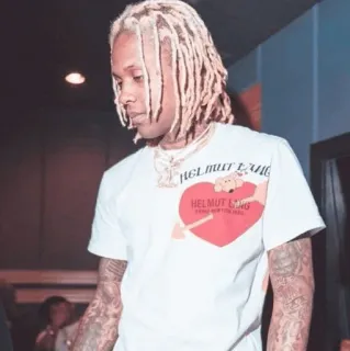 🔊 9c20b4d2 Lil Durk HELMUT LANG rapper, Lil Durk, beroemdheid, zanger, mode whatsapp sticker