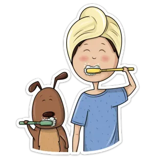 Лили и Ры @tatyana_skorina telegram stickers