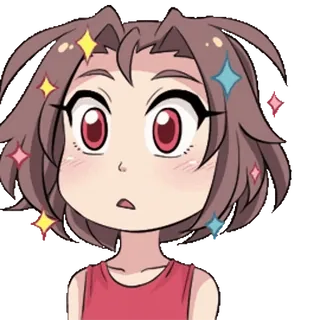 🎈 357806e8 Аниме, Девочка, Мультфильм, Милый, Блёстки, Каваи whatsapp sticker