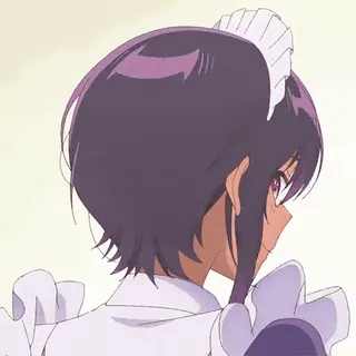 🤫 359b427c 애니메이션, 메이드, 보라색 머리, 애니메이션 여자 telegram sticker