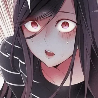 🍇 2207a541 anime, manga, sợ hãi, sốc, lo lắng, cô gái telegram sticker