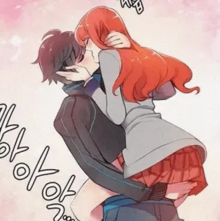 🍇 ed77fd2b hôn, cặp đôi, lãng mạn, anime, hoạt hình telegram sticker