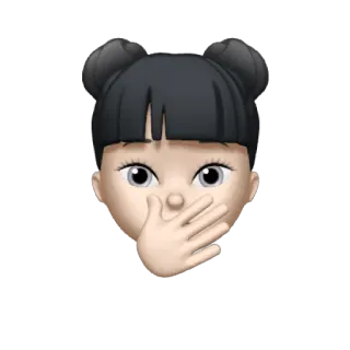 👧 f352f309 Emoji, Dziewczyna, Cicha, Niebieska, Sekret telegram sticker