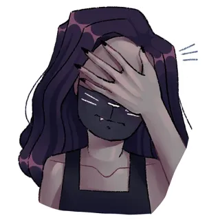 🤦‍♀️ 05c82142 อนิเมะ, การ์ตูน, หน้ากาก, เอามือกุมหน้า, เศร้า, อาย telegram sticker