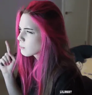 🫀 e7952cd0 LALIMORT kobieta, różowe włosy, portret, piękno, osoba, selfie telegram sticker